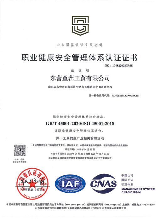 職業健康安全管理體系認證（中文）